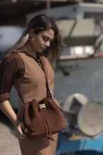 Promise brown suede bag - Image 2