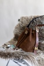 Promise brown suede bag