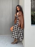 plaid shirt dress - Image 3