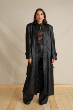 Midnight Leather Maxi Coat