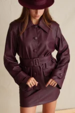 Midnight Berry Leather Jacket - Image 2