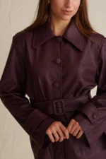 Midnight Berry Leather Jacket - Image 3