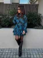 Dress with blue flowers