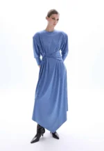 Odette Suede Blue Dress