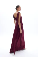 Isabell Burgundy Dress - Image 3
