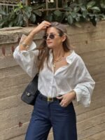 White shirt with flowers - Image 3