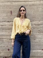 Yellow shirt with flowers - Image 2