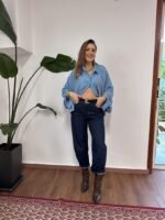 Dark blue barrel denim - Image 4