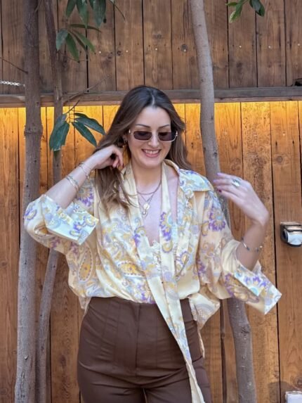 Boho yellow shirt