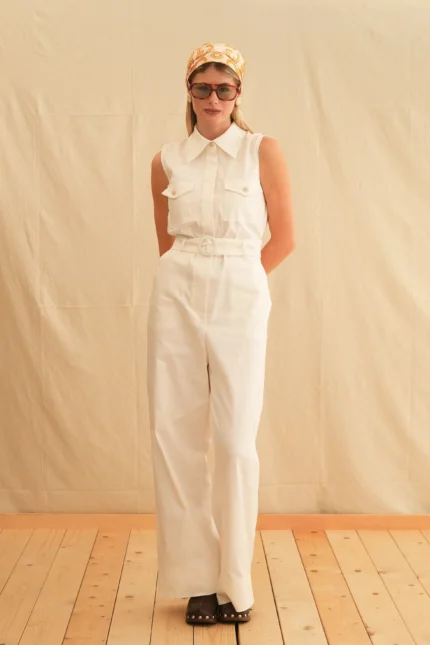 Georgina Trikogia | Ivory Safari Jumpsuit