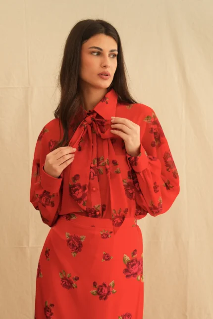 Georgina Trikogia | Pink Rose Oversized Shirt