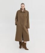 Γυναικεία καμπαρντίνα Sunsetgo Ophelia Long Trench Coat Brown, ιδανική για την άνοιξη και το φθινόπωρο. - View 2