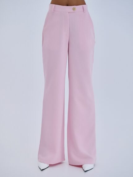 Combos | Trouser Gold Button Flare: κομψή χρυσή παντελόνα με κουμπιά από την Combos, ιδανική για επίσημες εμφανίσεις. - View 2
