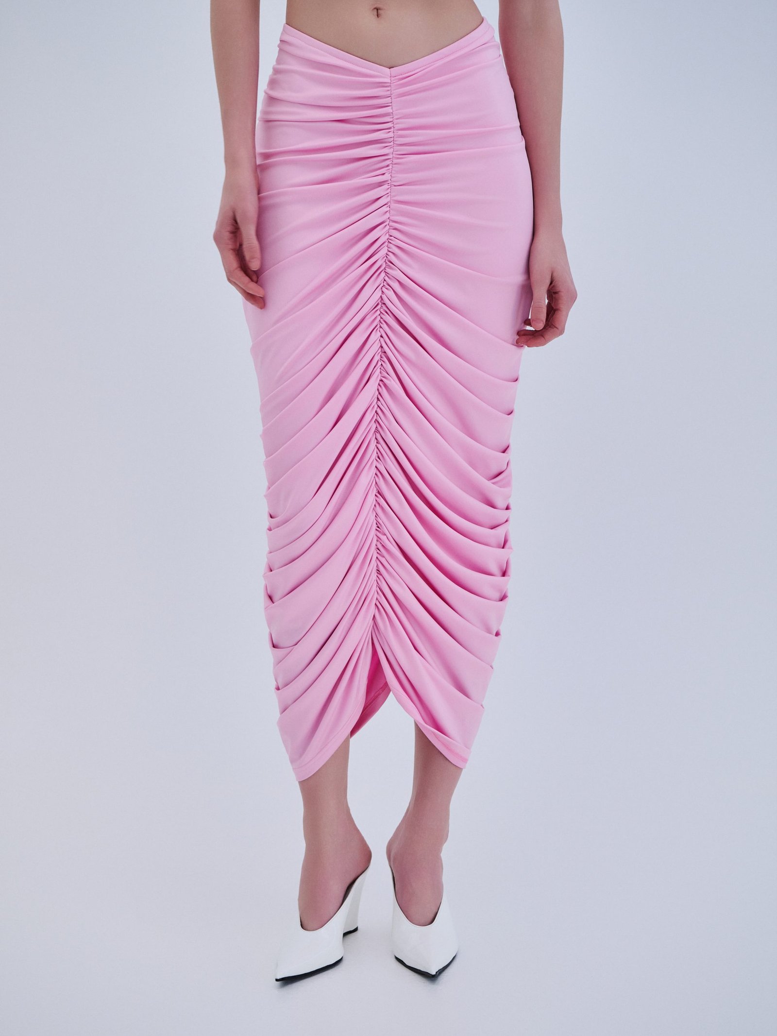 Combos Skirt Maxi Gather: Εντυπωσιακή μάξι φούστα με πιέτες από την Combos, ιδανική για εκλεπτυσμένες εμφανίσεις. - View 2