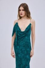 Printed Chiffon Maxi Dress της Studio 83 - Μάξι αέρινο φόρεμα με εντυπωσιακό σχέδιο.