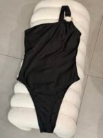 Combos | black one shoulder swimsuit