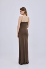 Studio 83 | Maxi Hill Dress Coffee - Image 3
