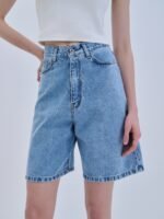 Combos | blue Denim Bermuda High Rise Baggy - Image 2