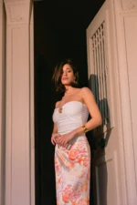 5 pm | Coral White Strapless Top - Image 2