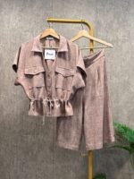 Prive | soft brown linen set