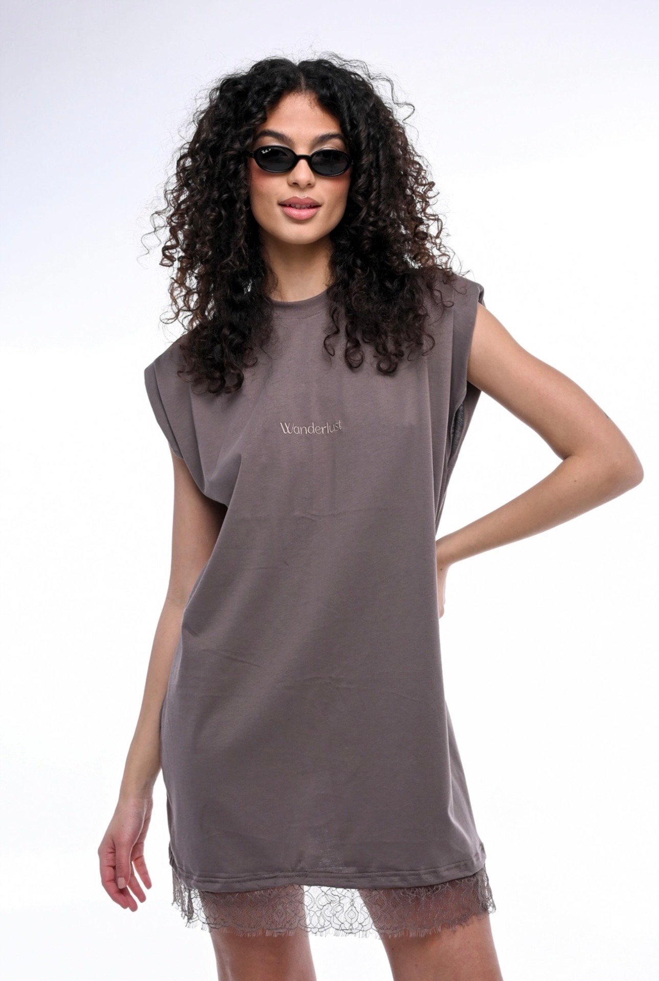 Wanderlust | coffee lace dress