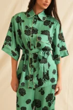 Georgina Trikogia | Black Juliet Short Sleeve Shirt - Image 2