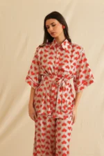Georgina Trikogia | Red Love Short Sleeve Shirt - Image 2