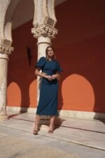Cayro | Diana petrol cut dress
