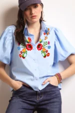 Bee me | Frida light blue shirt