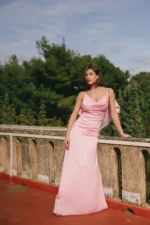 5 pm | Charm Pink Satin Dress