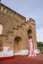 5 pm | Charm Pink Satin Dress - Image 7