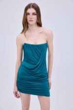 Studio 83 | Mini Corset Dress Petrol - Image 2