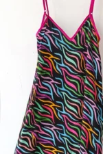 Bee me | Annita colourful black dress - Image 2