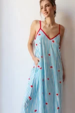 Bee me | Annita blue stripes dress