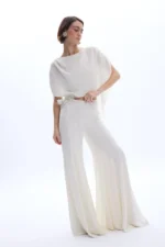 Be A Bee Kassandra Pants Ivory, λευκή κομψή παντελόνα, ιδανική για το Felicia Concept στα Χανιά. - View 3