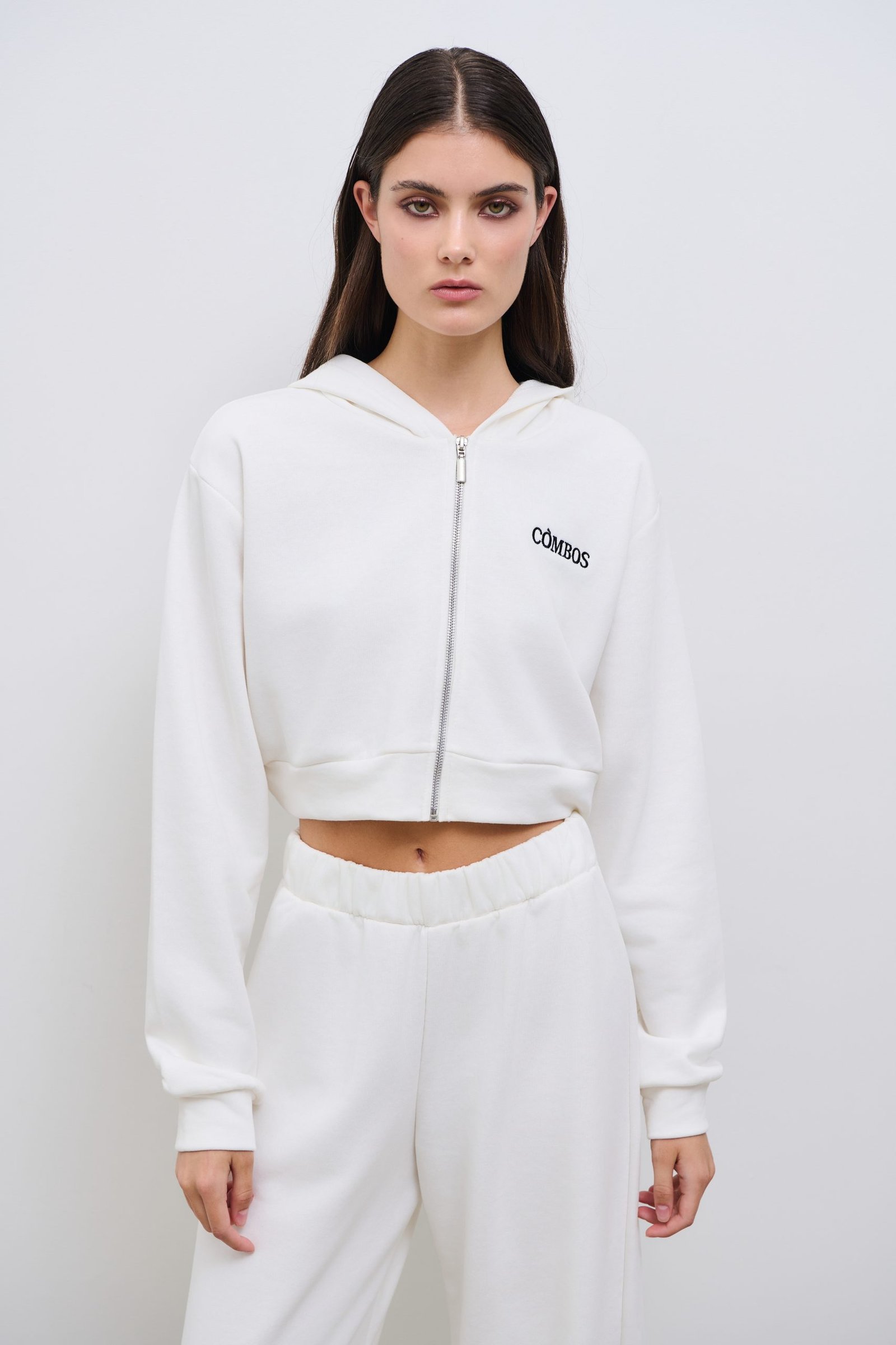 Combos | white core zip hoodie