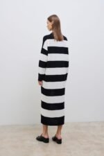 Combos | Black And Ivory Knit Dress - Image 2