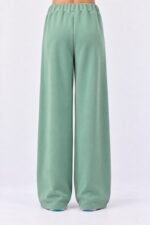 Minuu | SMILE WIDE LEG SWEATPANTS GREEN - Image 3