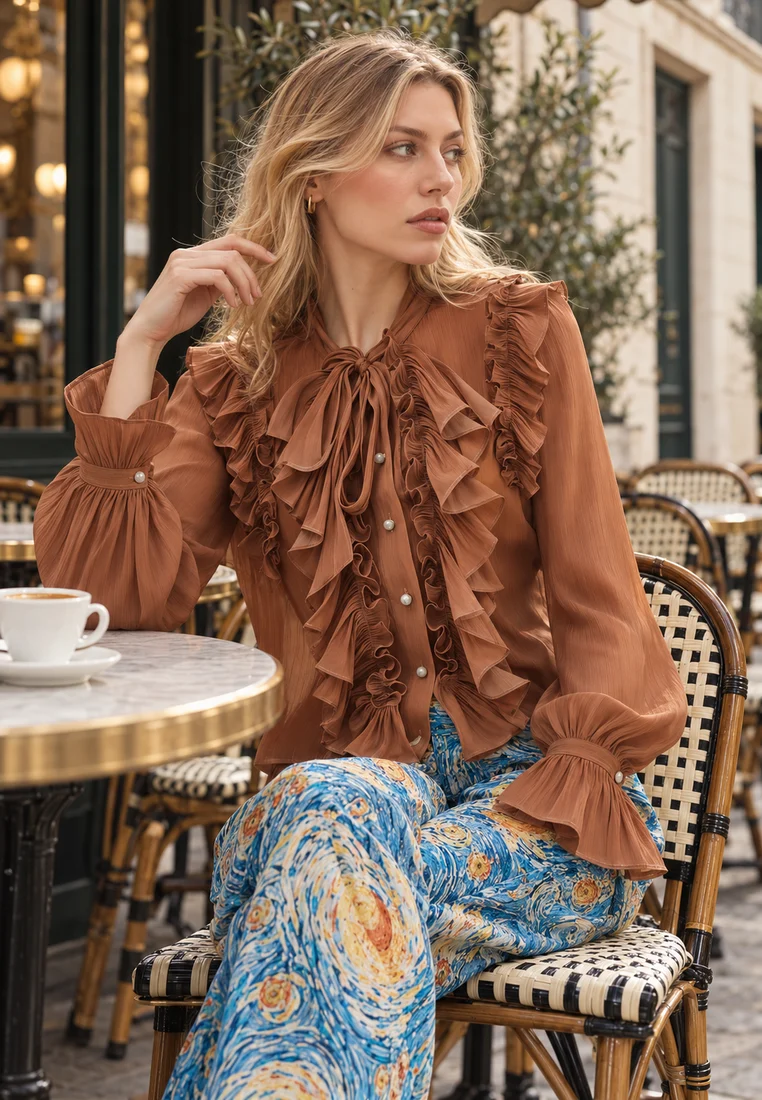 Be sunset | Catalina Mocha Blouse