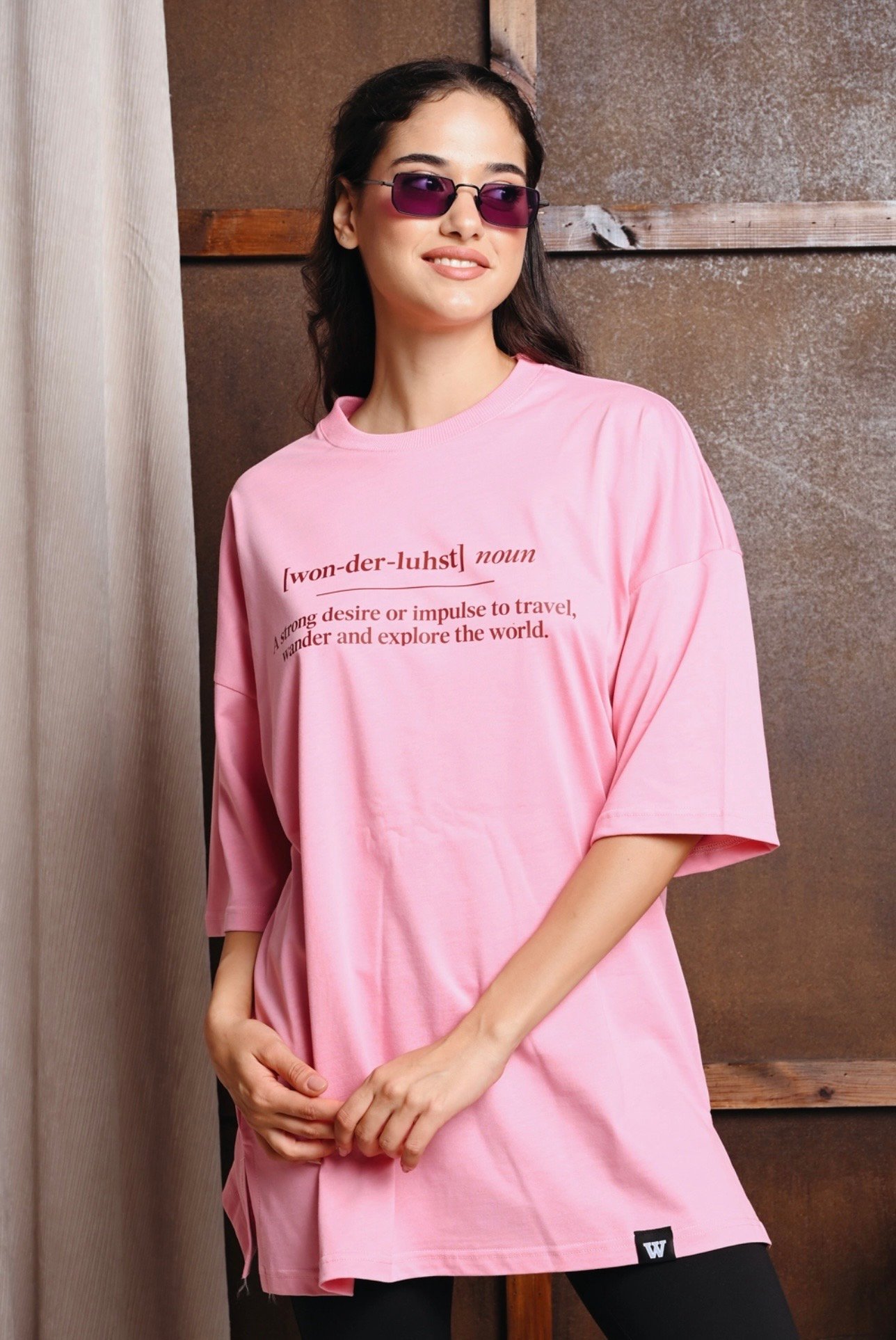 Wanderlust | oversized Tshirt pink