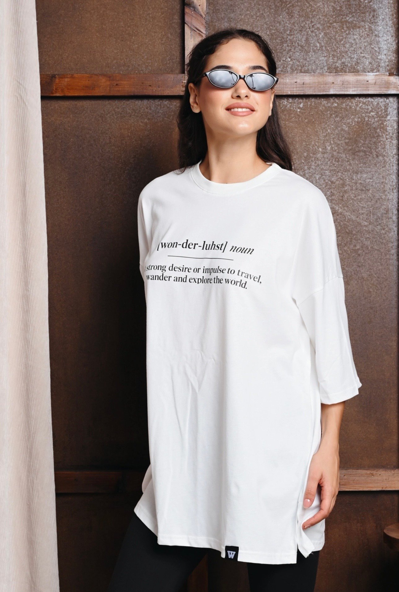 Wanderlust | oversized Tshirt white