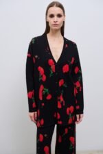 Combos | Carnation Cardigan Black