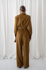 Georgina Trikogia | Olive Sued Jumpsuit - Image 3