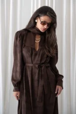 Walnut Georgina Trikogia | Brown Jacquard Polymorphic Maxi Dres - Image 2