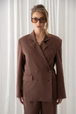 Georgina Trikogia | brown oversized blazer