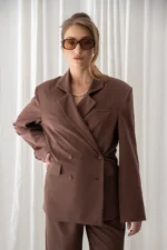 Georgina Trikogia | brown oversized blazer - Image 3