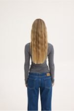 Sunsetgo | Sarah long sleeve grey top - Image 2